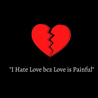 i hate love heart dp